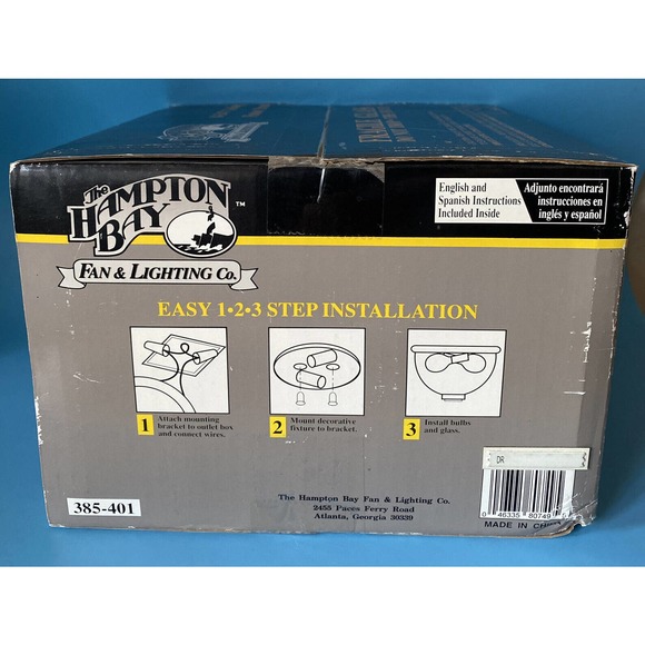 Hampton Bay Ceiling Light Fixture Chrome 60W - Picture 3 of 3